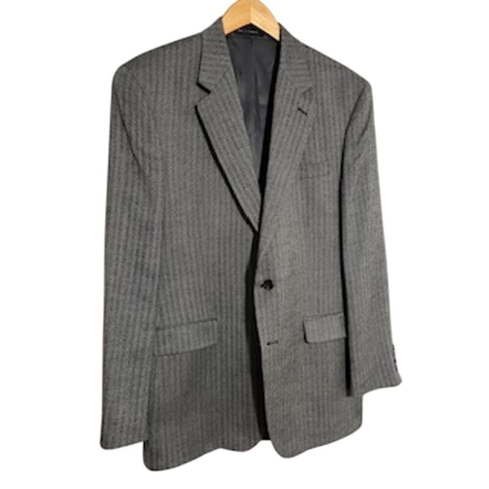 Lauren Ralph Lauren Men's sz 44L Grey Wool Herringbone Sport Coat